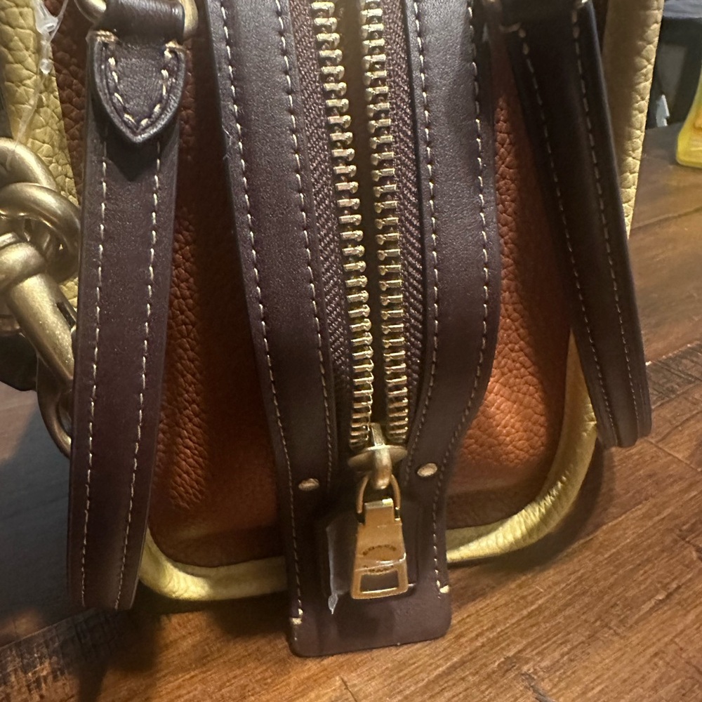 Coach Rogue 25 In Regenerative Leather in colorblock HAY - Picture 7 of 16